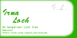 irma loch business card